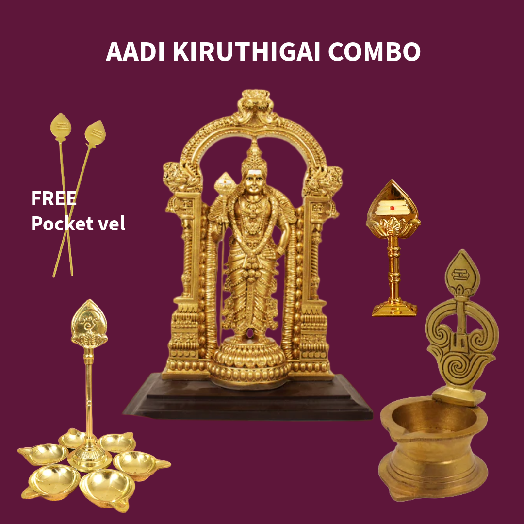 Aadi kiruthigai Combo (with FREE Micro Vel pack of 2) (Murugan combo Set)